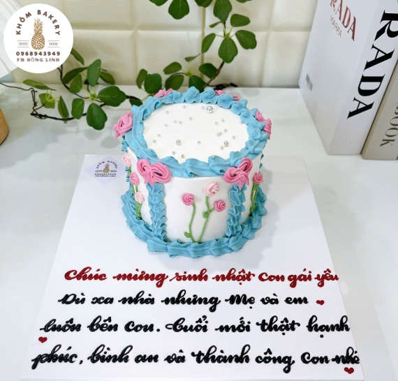 Bánh Kem style hàn quốc viết lời chúc dài 
