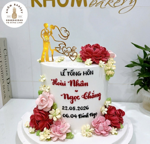 Mẫu bánh kem cưới cao cấp 2026 