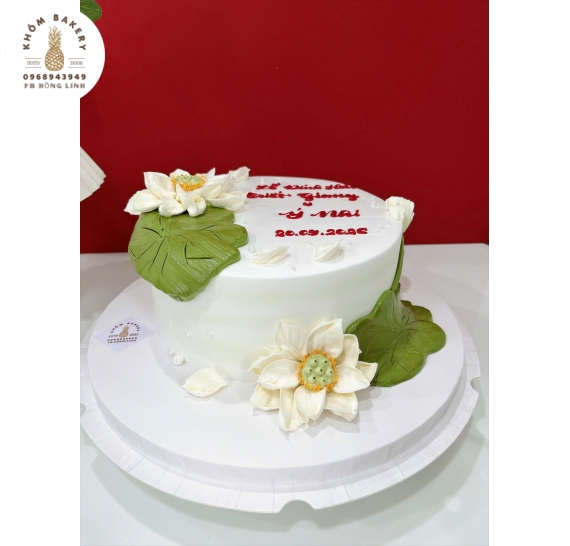 Bánh cưới hoa sen trang nhã