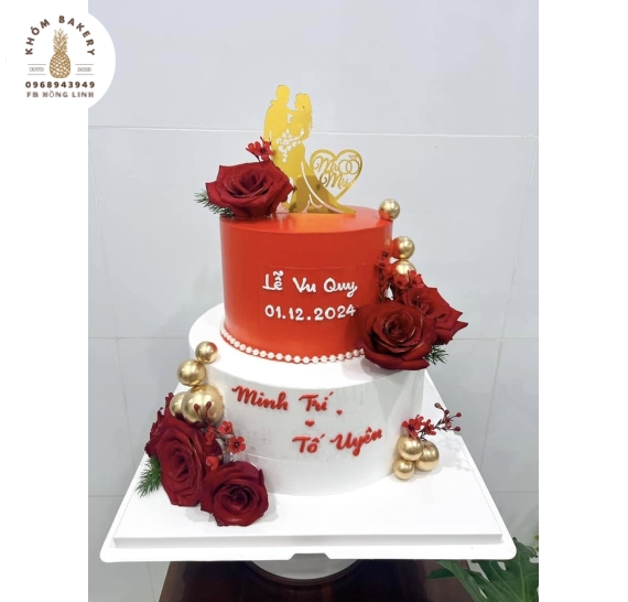 Bánh Kem Cưới Hoa Tươi - Sắc Màu Yêu Thương