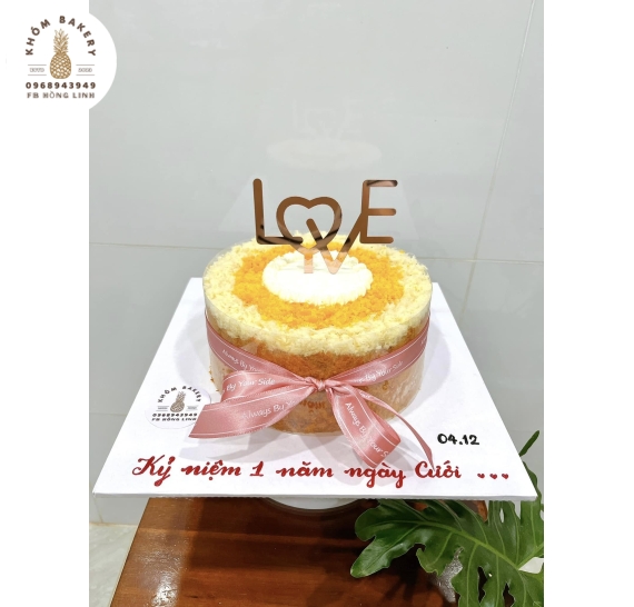 Bánh bông lan kỹ niệm ngày cưới 