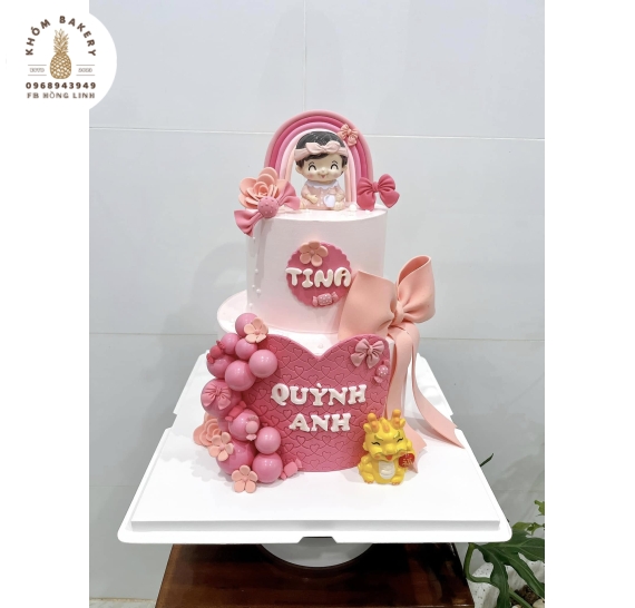 Bánh kem búp bê cho gái 