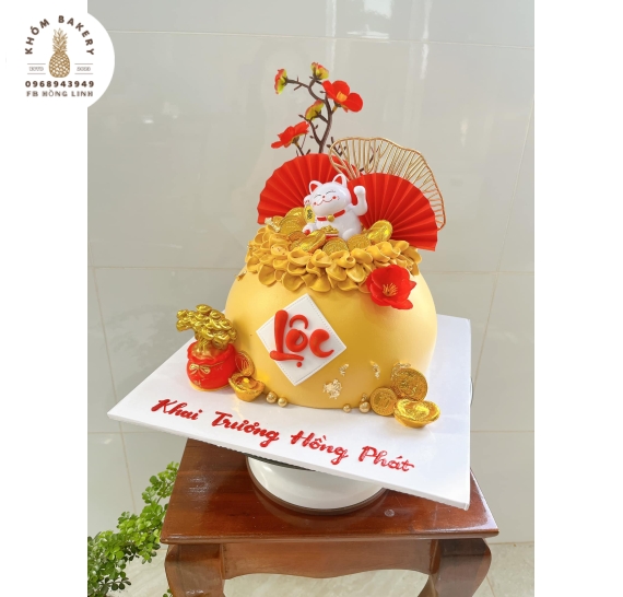 Bánh kem khai trương làm theo yêu cầu ở long an