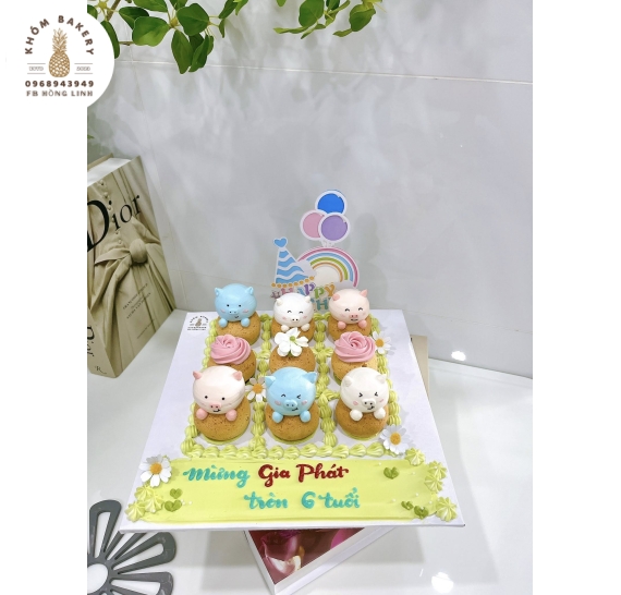 Bánh su kem Singapore sinh nhật con lên 6 tuổi 