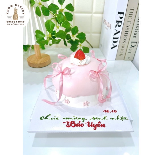 Mẫu bánh hàn quốc nấm hồng dành cho nữ