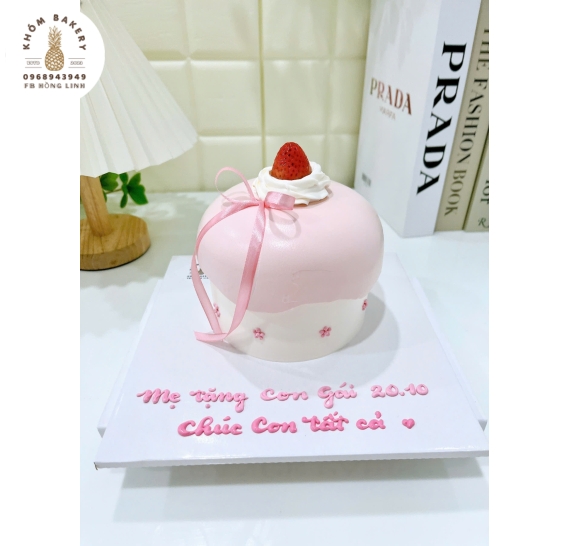 Mẫu bánh hàn quốc nấm hồng dành cho nữ