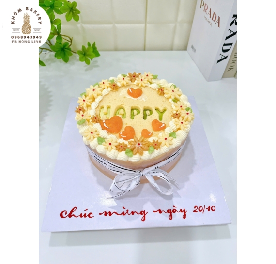 Mẫu bánh bông lan trứng muối tặng 20/10
