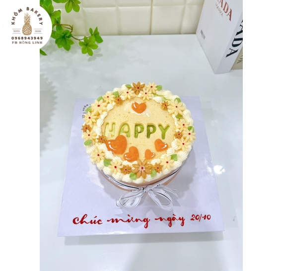 Mẫu bánh bông lan trứng muối tặng 20/10