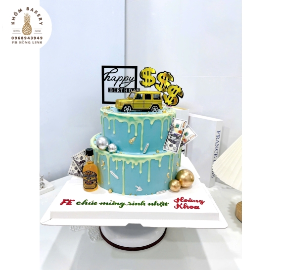 Bánh sinh nhật dành cho nam 2 tầng