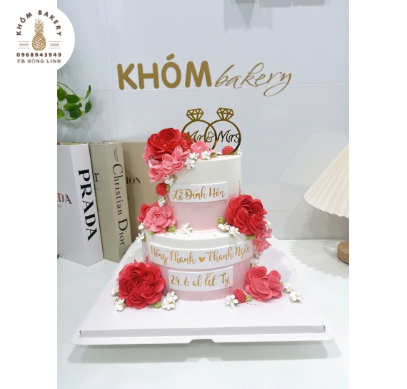 Bánh Kem Cưới làm theo yêu cầu tại long an 