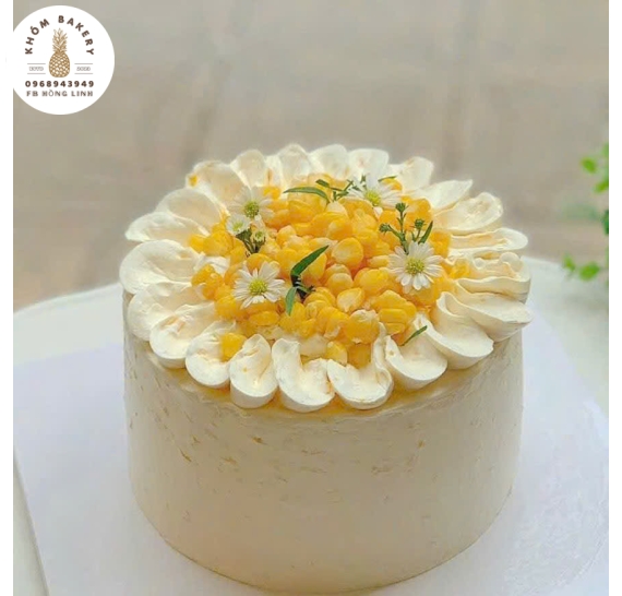 Bánh kem bắp ít ngọt tại long an