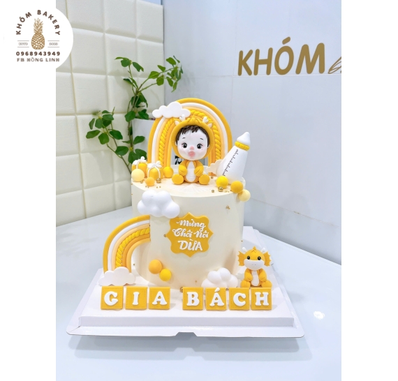 Bánh Kem đầy tháng dành cho bé trai