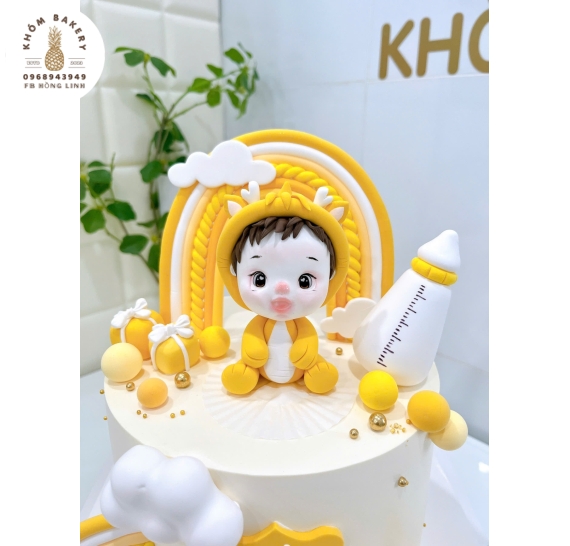 Bánh Kem đầy tháng dành cho bé trai