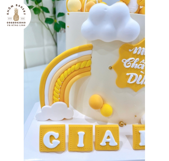 Bánh Kem đầy tháng dành cho bé trai