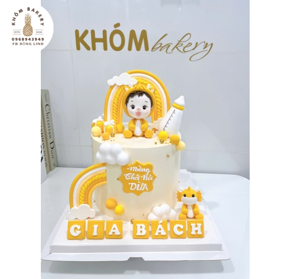 Bánh Kem đầy tháng dành cho bé trai
