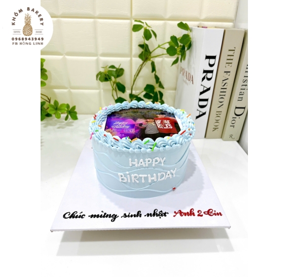 Bánh sinh nhật dành cho bé trai ,in ảnh cá nhân chúc mừng