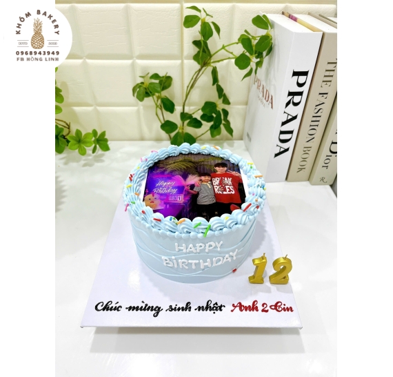 Bánh sinh nhật dành cho bé trai ,in ảnh cá nhân chúc mừng