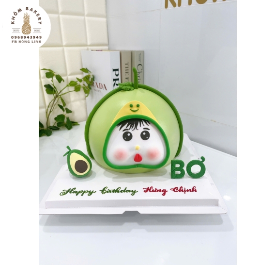 Bánh sinh nhật dành cho bé trai yêu thích quả bơ