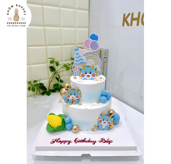 Bánh Kem đầy tháng dành cho bé trai -tại khóm bakery