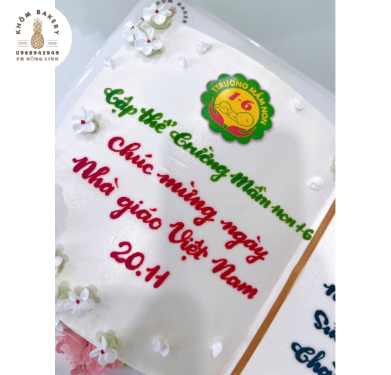 Bánh kem tạo hình quyển sách tặng tri ân tặng 20/11