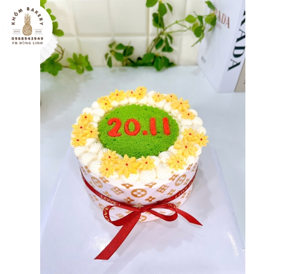 Mẫu bánh bông lan trứng muối tặng 20/11 