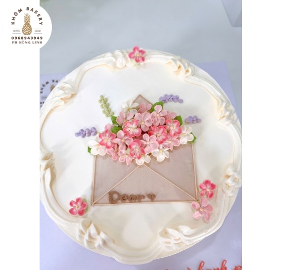 Bánh kem tạo tấm thiệp xinh tặng cô giáo 20/11