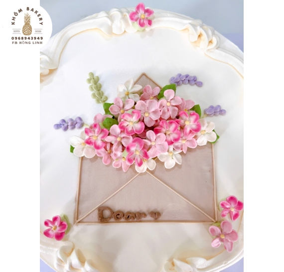 Bánh kem tạo tấm thiệp xinh tặng cô giáo 20/11