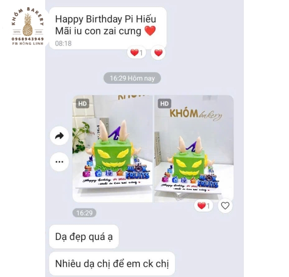 Bánh sinh nhật tạo hình 3d Trái Ác Quỷ  BloxFruit siêu đáng yêu tặng bé trai