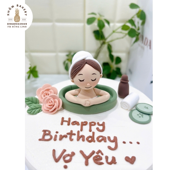 Bánh kem dành cho team mê spa,gội đầu dưỡng sinh