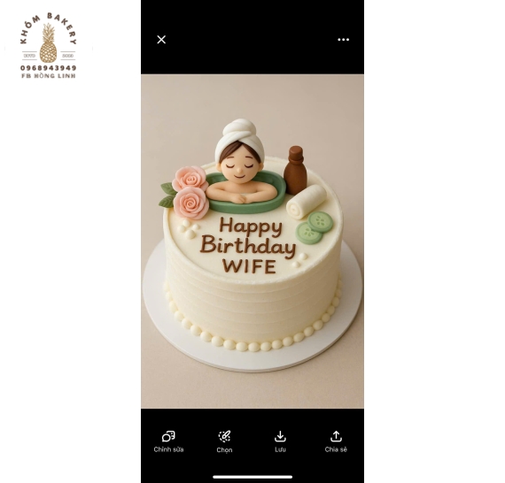 Bánh kem dành cho team mê spa,gội đầu dưỡng sinh