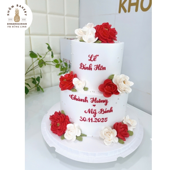 Bánh kem cưới hiện đại năm 2025