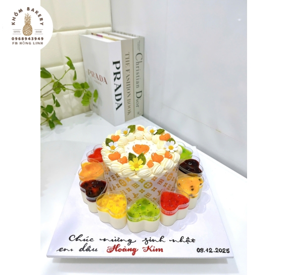 Bông lan trứng muối và Pannacotta mẫu bánh đẹp