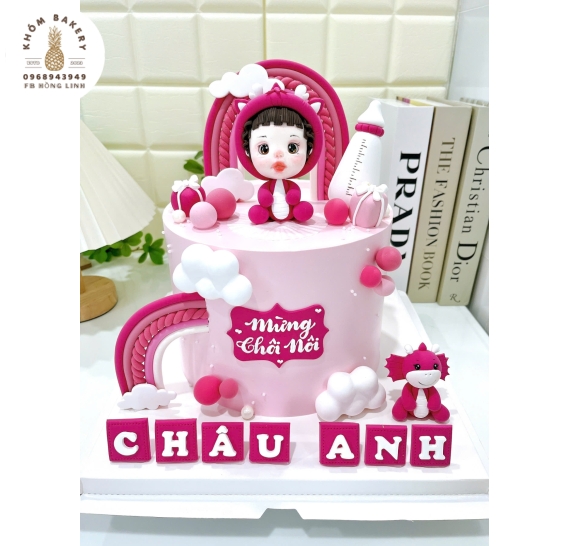 Bánh đầy tháng dành cho bé gái hot tại Long An