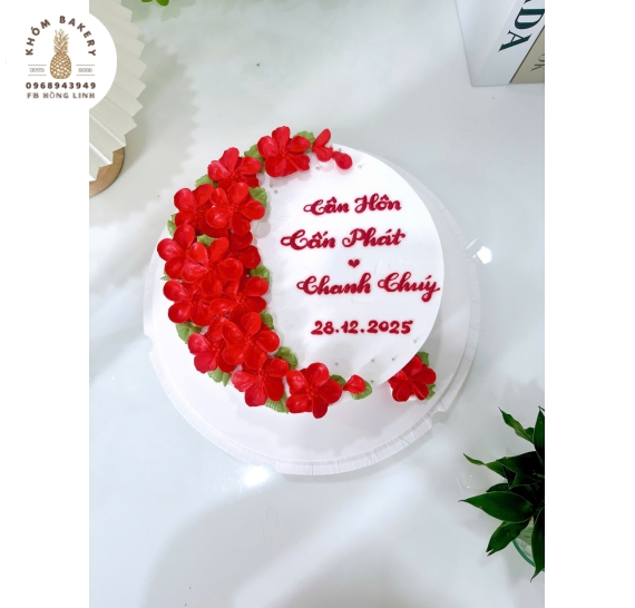 Bánh kem cưới hỏi làm theo yêu cầu