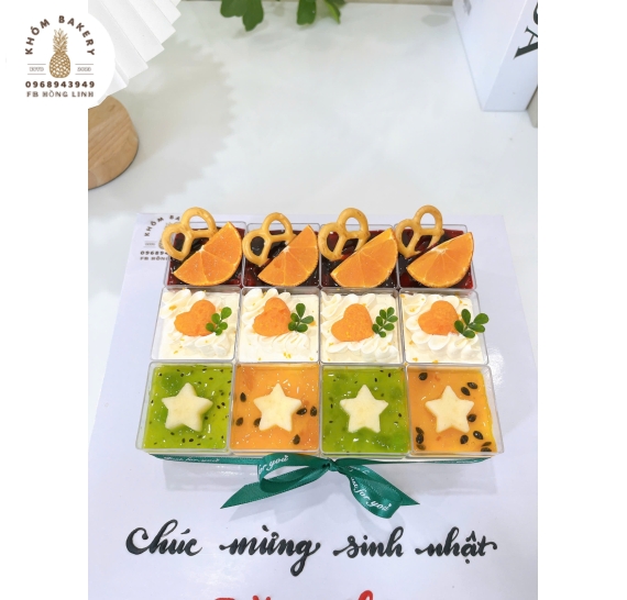 Sét bánh 9 cúp panna cotta đơn giản đầy đủ vị hot tại Long An