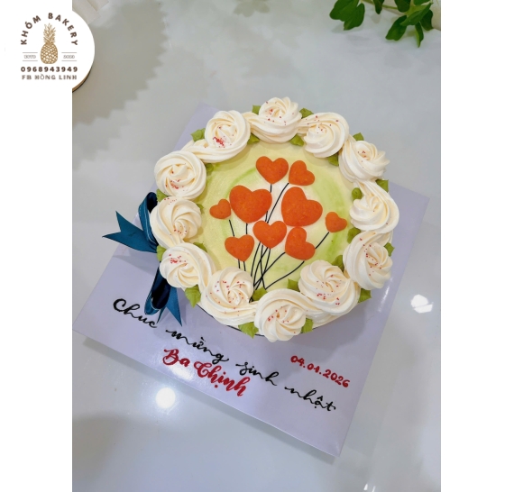 Bông lan trứng muối tao hình bó hoa xinh