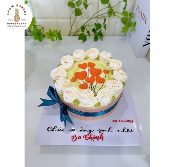 Bông lan trứng muối tao hình bó hoa xinh