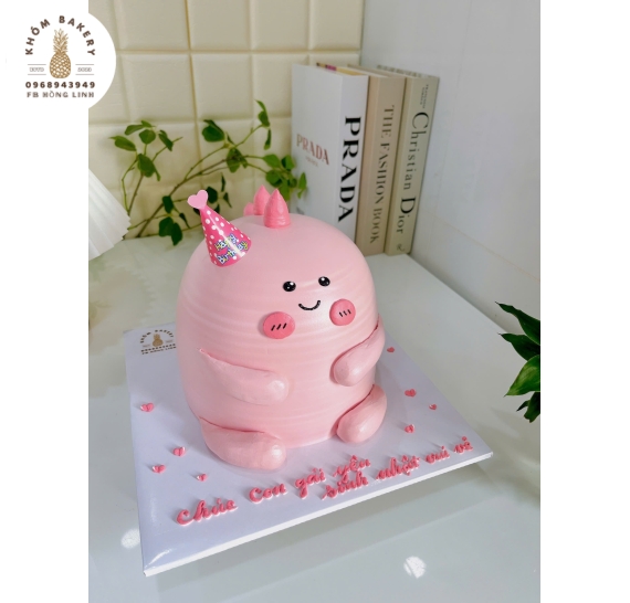 Bánh kem bé gấu hồng xinh sắn 