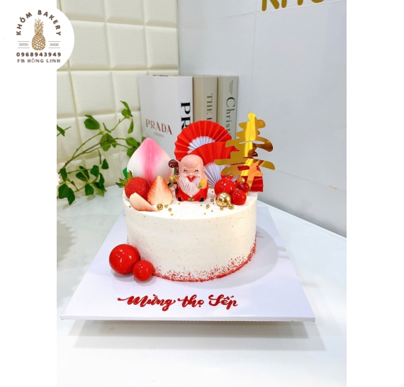 Bánh kem bắp mừng thọ sếp