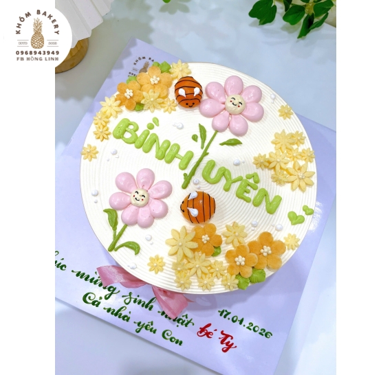 Bông lan trứng muối tao hình bó nhí xinh 