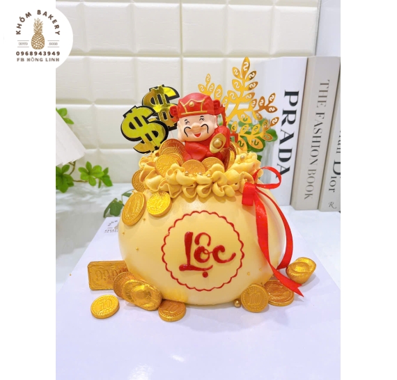 Bánh kem khai trương chữ lộc làm theo yêu cầu 