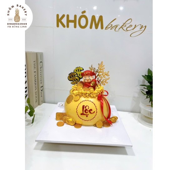 Bánh kem khai trương chữ lộc làm theo yêu cầu 