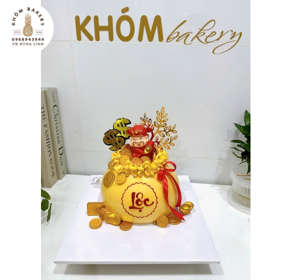 Bánh kem khai trương chữ lộc làm theo yêu cầu 