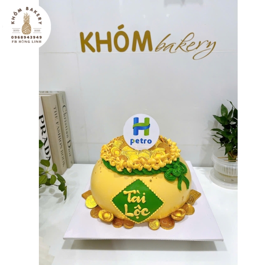 Bánh bông lan trứng muối khai trương công ty mẫu hot 