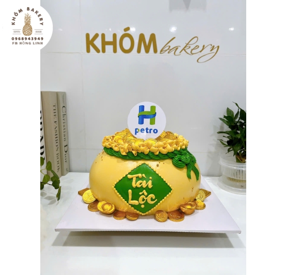 Bánh bông lan trứng muối khai trương công ty mẫu hot 