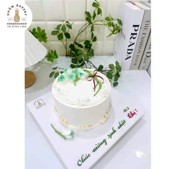 Bánh kem tặng nữ tạo bông hoa hot 2026