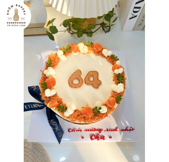 Bánh bông lan trứng muối sinh nhật tặng cha