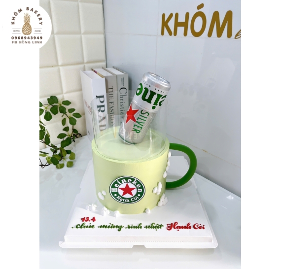 Bánh kem tặng nữ bánh kem bia chảy hot  