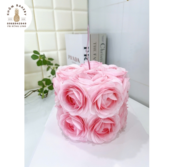 Bánh kem hoa giấy gạo hot trend