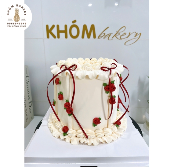 Bánh Kem bánh kem style hàn quốc kết hợp hoa nhí